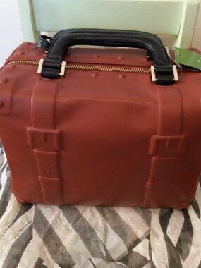 kate spade tiny trunk purse bag novelty chestnut brown like new no tags